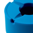 Пепельница силиконовая, с крышкой, круглая, 8.3×4 см, голубая - Фото 5