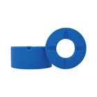 Пепельница силиконовая, с крышкой, круглая, 8.3×4 см, голубая - Фото 4