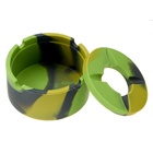 Пепельница силиконовая, с крышкой, круглая, 8.3×4 см, хаки - Фото 3