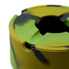 Пепельница силиконовая, с крышкой, круглая, 8.3×4 см, хаки - Фото 5