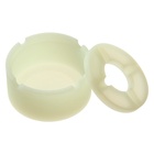 Пепельница силиконовая, с крышкой, круглая, 8.3×4 см, белая - Фото 3