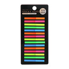 Блок-закладка с липким краем, 5 цветов, 15 блоков по 20 штук, 45×4 мм, флуоресцентные, пластиковые - Фото 3