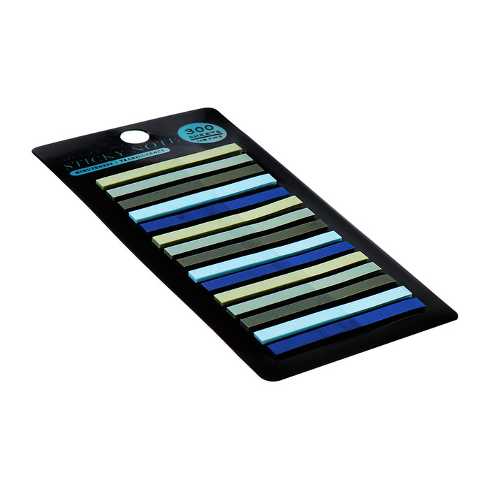 Блок-закладка с липким краем, 20 листов, 5 штук, 5 цветов, 45 мм × 4 мм