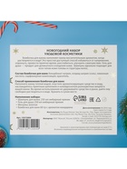 Новогодний подарочный набор косметики SB BEAUTY, шампунь, гель для душа, бомбочка, мочалка, с ароматом имбирного пряника и мандарина - фото 58017205