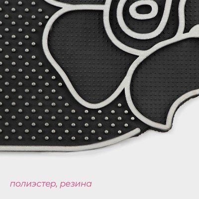 Коврик придверный Доляна Welcome, цветы, 41.5×75 см