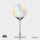 УЦЕНКА Набор бокалов для вина стеклянный Magistro «Иллюзия», 550 мл, 10×24 см, 6 шт., цвет перламутровый - Фото 2