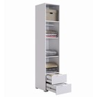 Шкаф однодверный «Зефир», 400×422×1900 мм, цвет белое дерево/белый эмаль - Фото 4