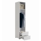 Шкаф однодверный «Зефир», 400×422×1900 мм, цвет белое дерево/белый эмаль - Фото 5