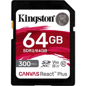 Карта памяти SDXC 64GB Kingston SDR2/64GB Canvas React Plus w/o adapter