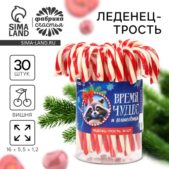 

Леденец трость, со вкусом вишни «Время чудес и волшебства», 30 шт х 26 г