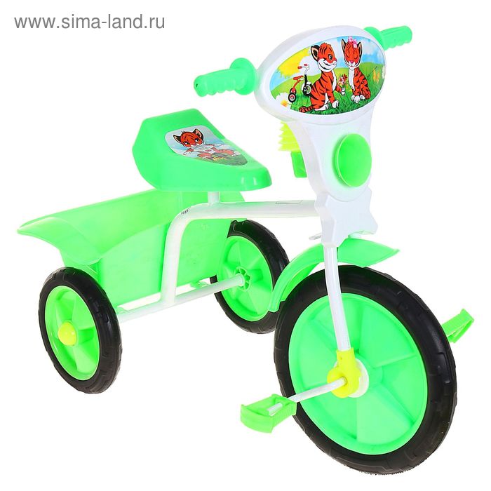 Велосипед трехколесный "Малыш", цвет: зеленый - Фото 1