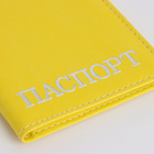 Обложка для паспорта, цвет жёлтый - фото 25626623