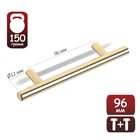 Ручка рейлинг ТУНДРА BISTRO,  d=12 мм, м/о 96 мм, цвет золото, 4 шт - фото 808832705