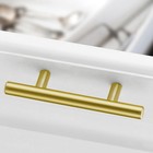 Ручка рейлинг ТУНДРА BISTRO,  d=12 мм, м/о 96 мм, цвет золото, 4 шт - фото 808832708