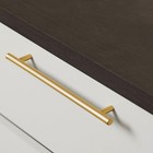 Ручка рейлинг ТУНДРА BISTRO,  d=12 мм, м/о 128 мм, цвет золото, 4 шт - фото 808832715