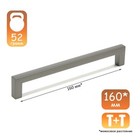 Ручка-скоба CAPPIO RSC026, м/о 160 мм, графит, 4 шт.