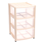 Комод на колесах «Амадео», 3 ящика, бежевый - Фото 1