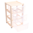 Комод на колесах «Амадео», 3 ящика, бежевый - Фото 2