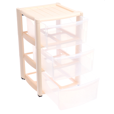 Комод на колесах «Амадео», 3 ящика, бежевый