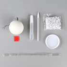 Ёлочный шар своими руками на новый год. Декор полубусинами «Белый», набор для творчества - Фото 3