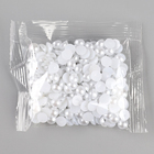 Ёлочный шар своими руками на новый год. Декор полубусинами «Белый», набор для творчества - Фото 6