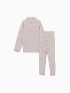 Костюм детский вязаный (кофта и брюки) MINAKU, цвет бежевый, рост 146 см - Фото 15