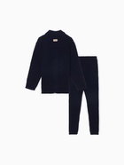 Костюм детский вязаный (кофта и брюки) MINAKU, цвет тёмно-синий, рост 122 см - Фото 15