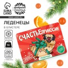 Новый год! Леденцы в блистере, со вкусом апельсина «Счастьеприносин», 16 г - Фото 1