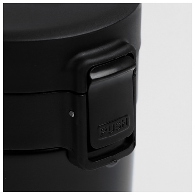 Термокружка РОСКОСМОС х ONLYTOP, 380 мл, чёрная