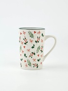 Кружка новогодняя керамическая «Зимние узоры», 385 мл, ручная работа - Фото 4