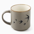 Кружка чайная керамическая «Ласточки», 250 мл, ручная работа - Фото 1