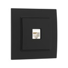 Розетка компьютерная TOT Elegant, скрытая, одноместная, чёрная - Фото 2