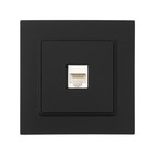 Розетка компьютерная TOT Elegant, скрытая, одноместная, чёрная - Фото 3