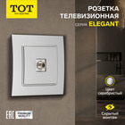 Розетка телевизионная одноместная TOT Elegant, скрытая, серебристая 10439628 - фото 313251050