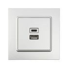 Розетка TOT Elegant, 5 В, 2.1 A, разъёмы USB-A + USB-C, скрытая, серебристая - Фото 3