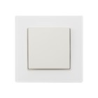 Выключатель проходной TOT Matte Glass, 10 А, 1 клавиша, скрытый монтаж, стеклянная рамка, белый - Фото 3