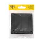 Выключатель проходной TOT Matte Glass, 10 А, 2 клавиши, скрытый монтаж, стеклянная рамка, чёрный - Фото 5
