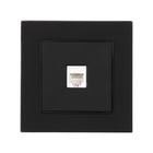 Розетка телефонная TOT Matte Glass, стекло, скрытая, одноместная, чёрная - Фото 3