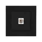 Розетка телевизионная TOT Matte Glass, стекло, скрытая, одноместная, чёрная - Фото 3