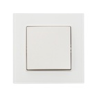 Выключатель проходной TOT Glossy Glass, 10 А, 1 клавиша, скрытый монтаж, стеклянная рамка, белый - Фото 3