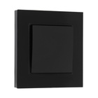Выключатель проходной TOT Glossy Glass, 10 А, 1 клавиша, скрытый монтаж, стеклянная рамка, чёрный - Фото 2