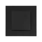 Выключатель проходной TOT Glossy Glass, 10 А, 1 клавиша, скрытый монтаж, стеклянная рамка, чёрный - Фото 3
