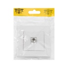 Розетка телевизионная TOT Glossy Glass, стекло, скрытая, одноместная, белая - Фото 5