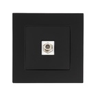Розетка телевизионная TOT Glossy Glass, стекло, скрытая, одноместная, чёрная - Фото 3