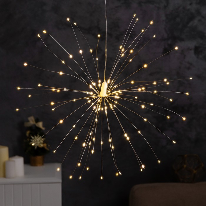 

Фигура светодиодная "Салют", ААx4 (не в компл.), 120 LED, свечение теплоё белое