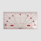 Линейка для квилтинга и пэчворка, с транспортиром, 30×15 см, розовая - Фото 3