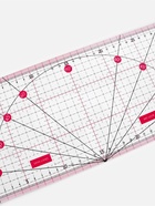Линейка для квилтинга и пэчворка, с транспортиром, 30×15 см, розовая - Фото 4