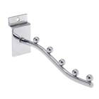 Кронштейн для экономпанелей, изогнутый, 5 шариков, d=9 мм, L=19.5 см, цвет хром - Фото 3