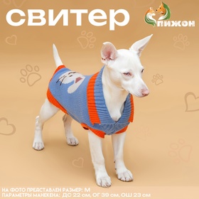 Свитер "Зайка", XS (ДС 17, ОШ 17, ОГ 23-37 см) 10572143