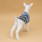 Свитер для животных «Волна», размер XS, ДС 17, ОШ 17, ОГ 23-37 см, голубой - Фото 3